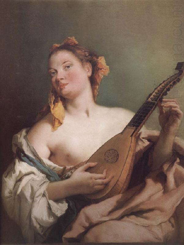 Giovanni Battista Tiepolo Mandolin played the young woman china oil painting image